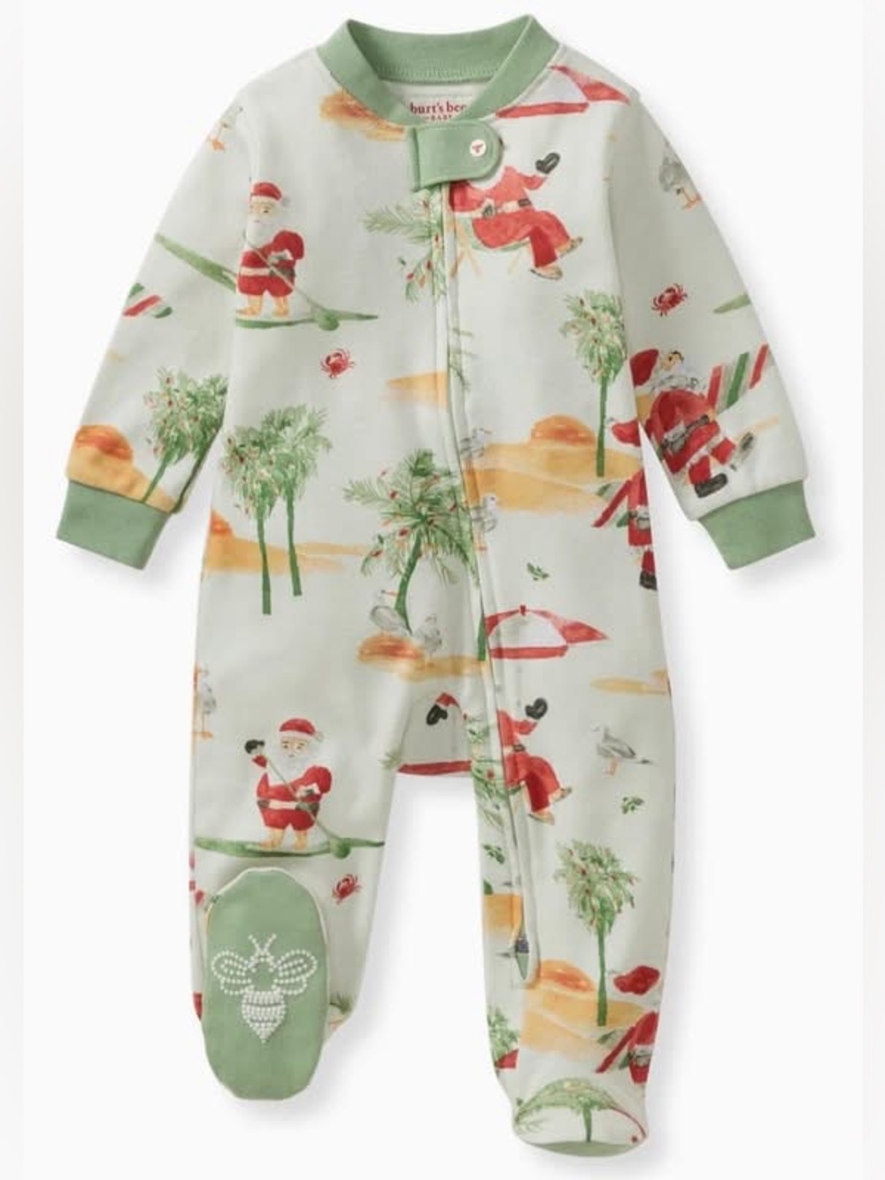 Burt's Bees Baby organic cotton zip pajama